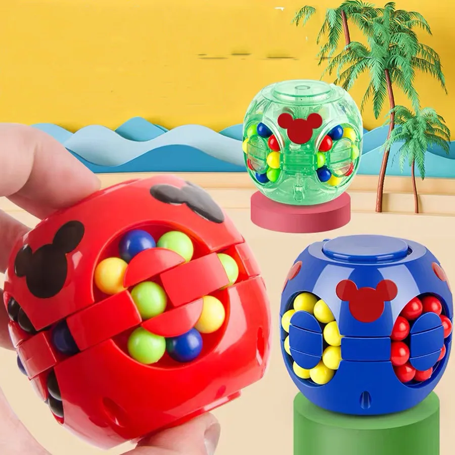 

3 Styles of Children's Educational Brain Development Hamburg Rubik's Cube Toy Finger Gyro Small Magic Beans Adult Decompression