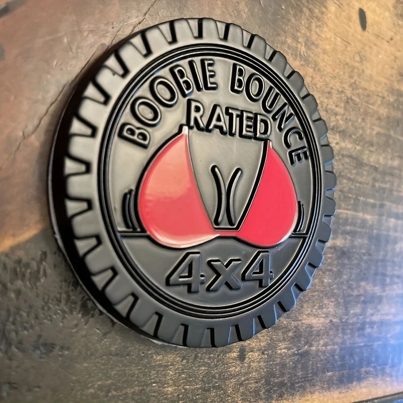 Boobie Bounce Значок Металлическая Эмблема 3D Круглая Наклейка На Автомобиль 4x4 Nominal