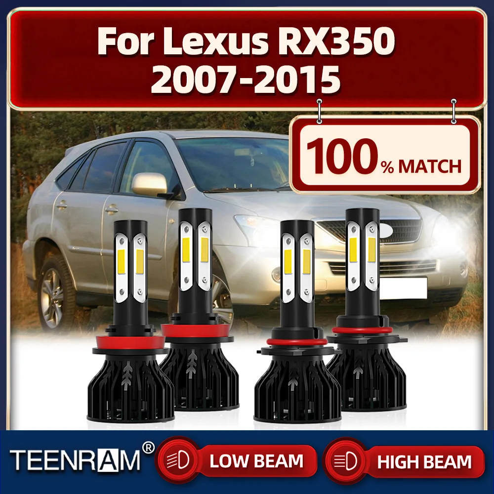 Светодиодная лампа для автомобильных фар 240 Вт H11 HB3 9005 Turbo Auto Light 12 В 6000 К Lexus RX350 2007