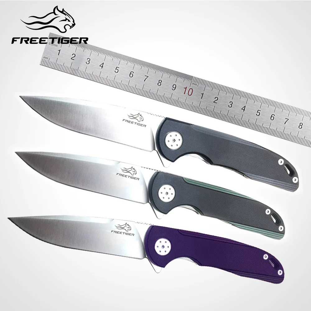 Складной карманный нож FREETIGER FT901 D2 Клинок рукоятка G10 для выживания охоты кемпинга