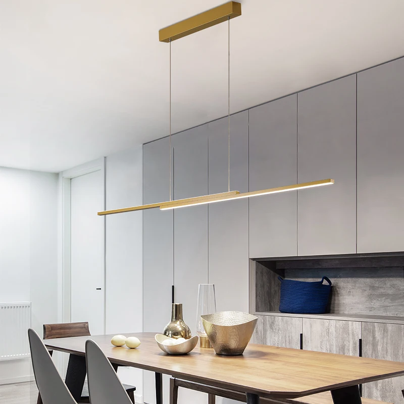 Люстра для итальянского ресторана, простой современный дизайн стола для обеда, светодиодная лента для острова, минималистичный офис.