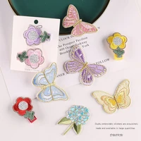 animal cloth paste butterfly flower hand account diy accessories patch embroidered cloth paste on iron sticker for clothing
