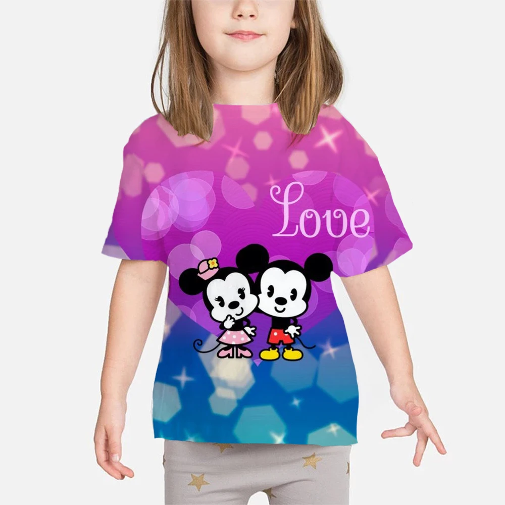 

Футболки, одежда для девочек, Детская футболка с 3D изображением животных для мальчиков, летние детские футболки с героями Диснея, Минни, Мик...