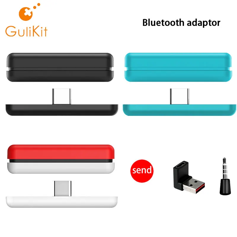 

Беспроводной аудиоадаптер GuliKit NS07 Route Air Bluetooth, передатчик NS07 Pro Type-C для Nintendo Switch PS4 PC