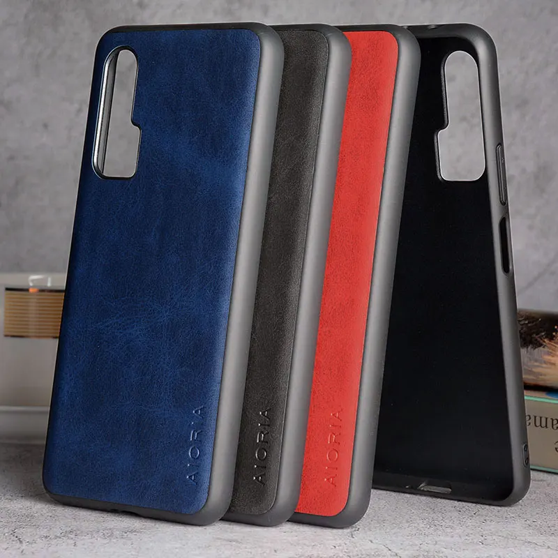 

Case for Huawei Nova 6 5G funda Luxury Vintage leather cover soft tpu with hard pc phone coque for huawei nova 6 case capa