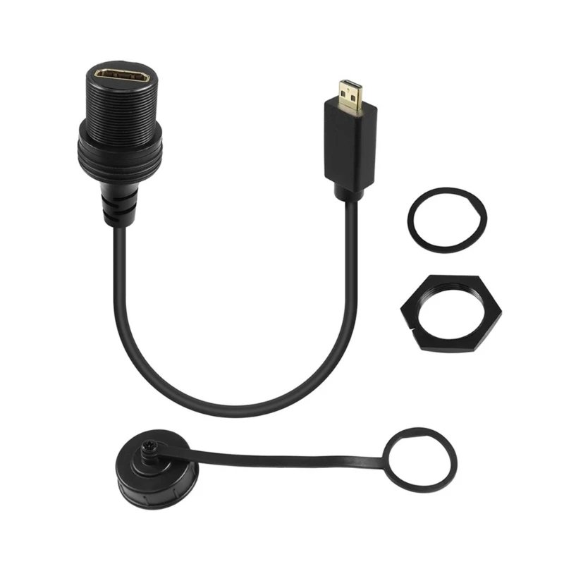 Кабель HDTV папа-мама HDMI2.0 для скрытого монтажа