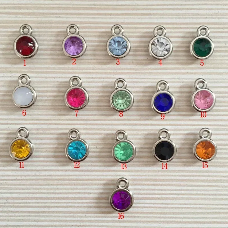 Фото 150 шт./лот смешанные подвески Birthstone 11 мм акрил для ювелирных изделий своими руками №2