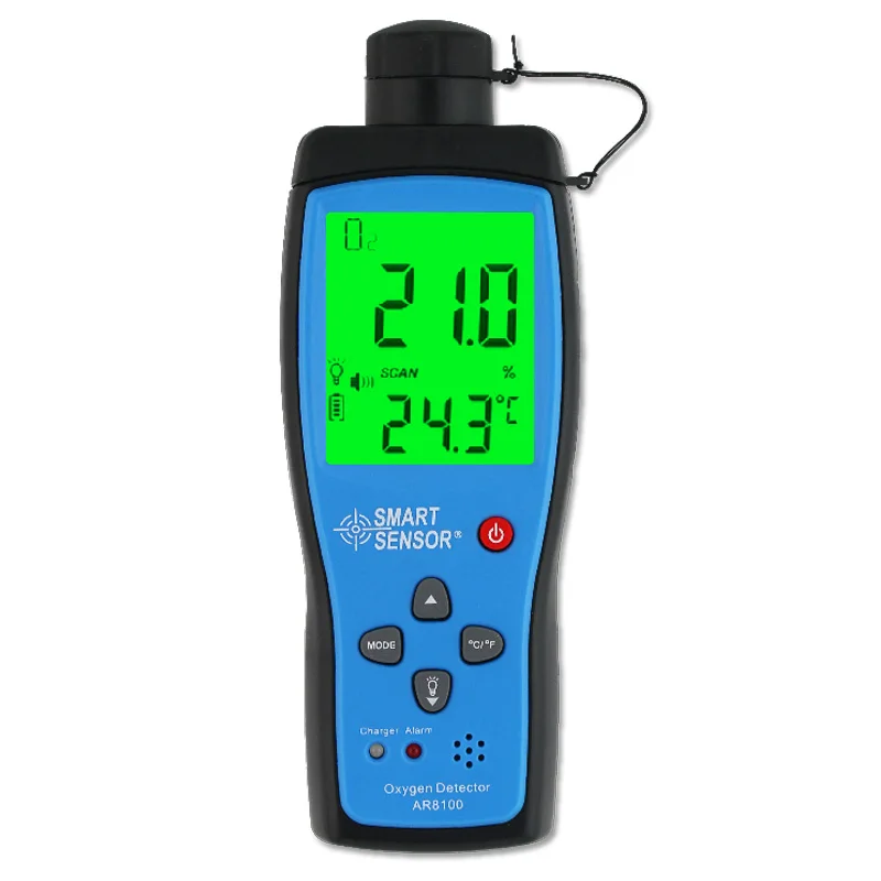 

Portable Air Oxygen Concentration Monitor Gas Detector O2 Purity Tester Alarm Oxygen Analyzer