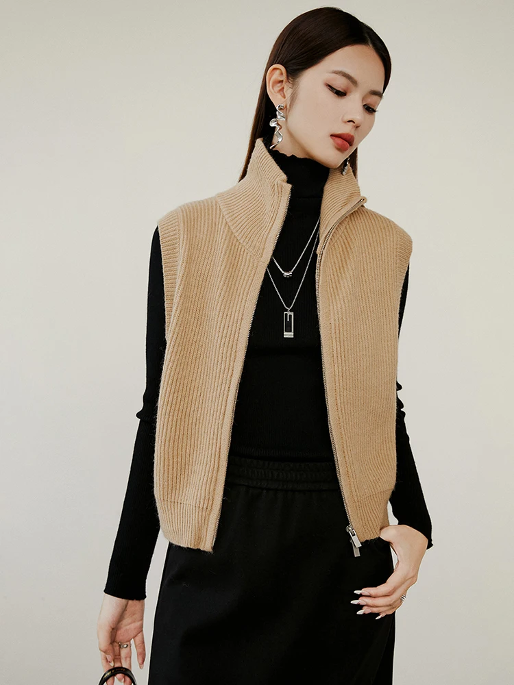 Вечерний белый 2024 зимний новый модный темпераментный жилет свитер для отдыха