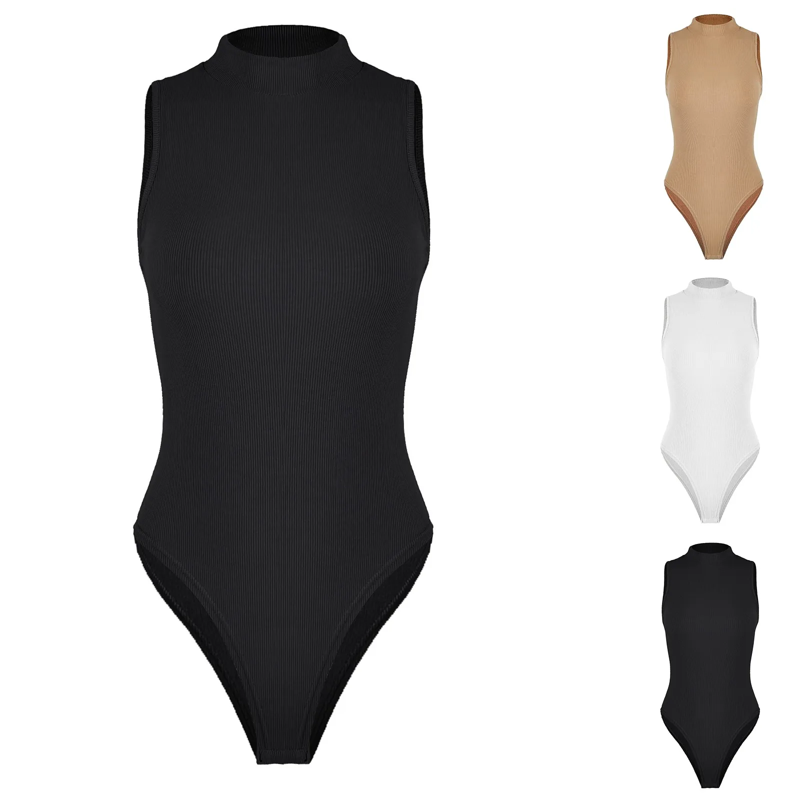 Женские повседневные пикантные боди модные однотонные комбинезоны в рубчик с