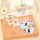 Детские нагрудники, хлопковые детские трехмерные милые детские нагрудники для девочек и мальчиков, мультяшный шарф для кормления, нагрудник, воротник, нагрудник, нагрудник из ткани