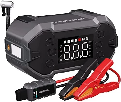 Jump Starter with Air Compressor, 150PSI 3000A Car  Jump Starter  Pack (10.0 Gas/8.0L Diesel), 12V Car  Booster Portable Jump Bo