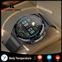 rollstimi 2022 new ecgppg smart watch men ip68 waterproof fitness tracker smart wristwatch for bluetooth call huawei xiaomi ios