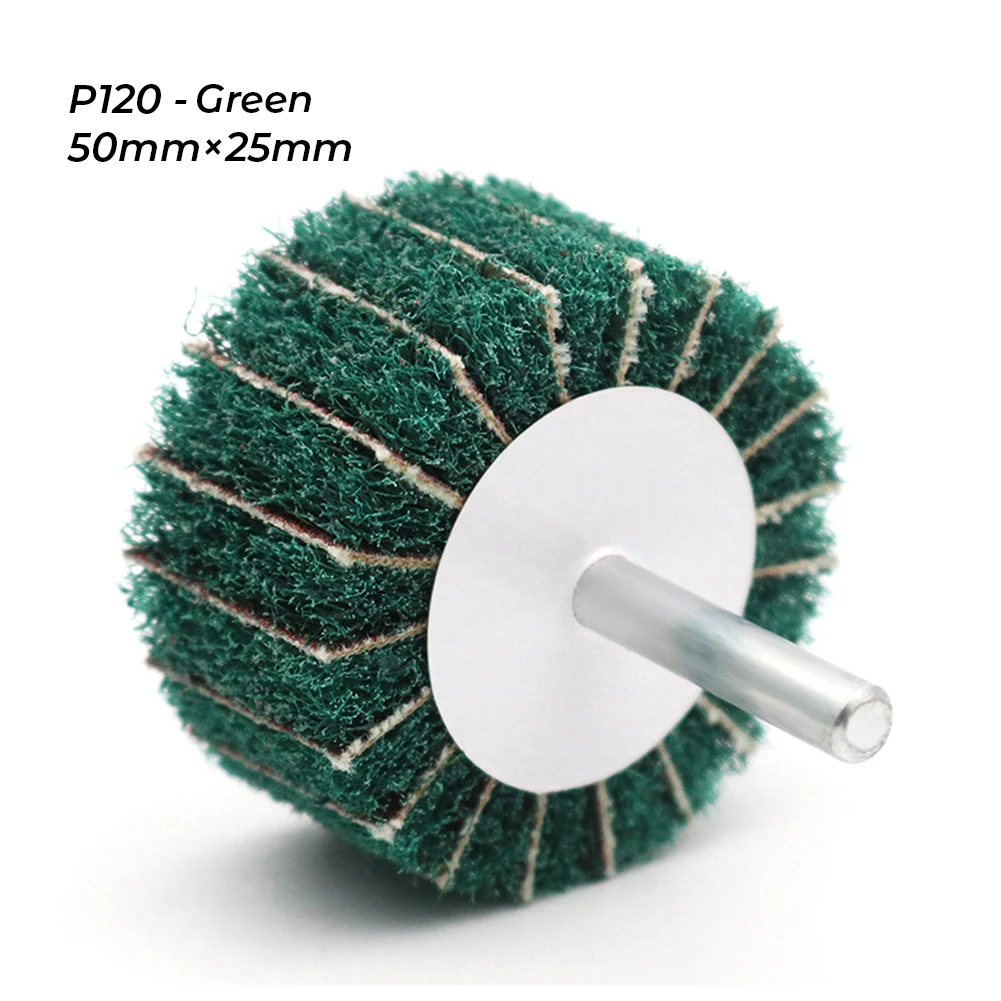 

40/50mm Sanding Mop Scouring Polishing Flap Wheel P120/P240 Grit Sanding Abrasive Mop 6mm Shank For Coating, Cleaning, Polishing