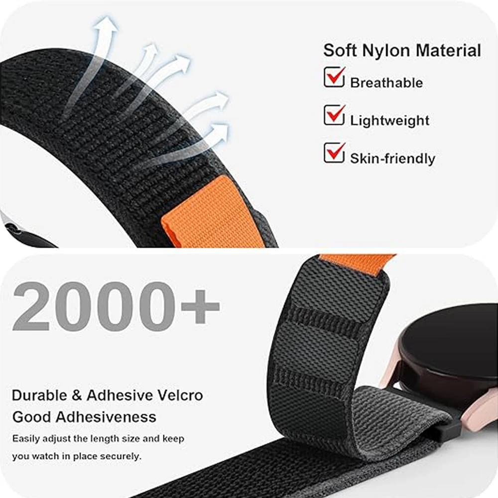 Фото Дышащий нейлоновый ремешок 20 мм/22 мм для Redmi Watch 5 Active/Redmi Watch 5 Lite, совместимый с Amazfit Bip 6/5/Balance 2 №3