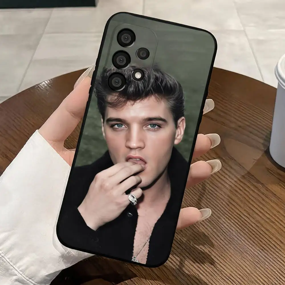 Мягкий черный защитный чехол для телефона Singer E-Elvis P-Presley для Samsung S10,20,21,22,23,24,25,30Ultra Plus FE Lite (art.: 3920dc94992ac) - 3920dc94992ac