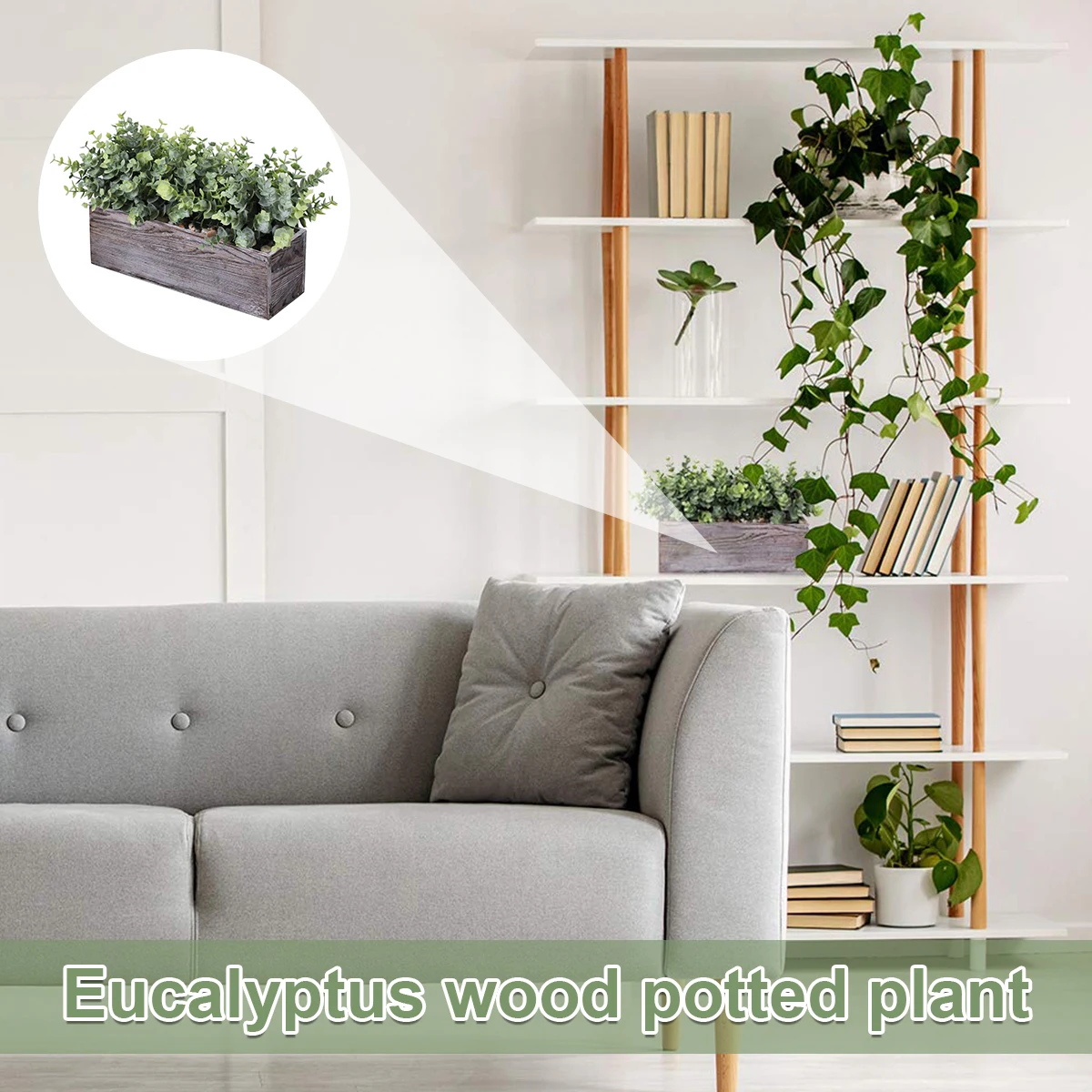 

Искусственный эвкалипт, растение, искусственный эвкалипт, зелень в горшке, многоразовое пластиковое искусственное растение в горшке, зелен...