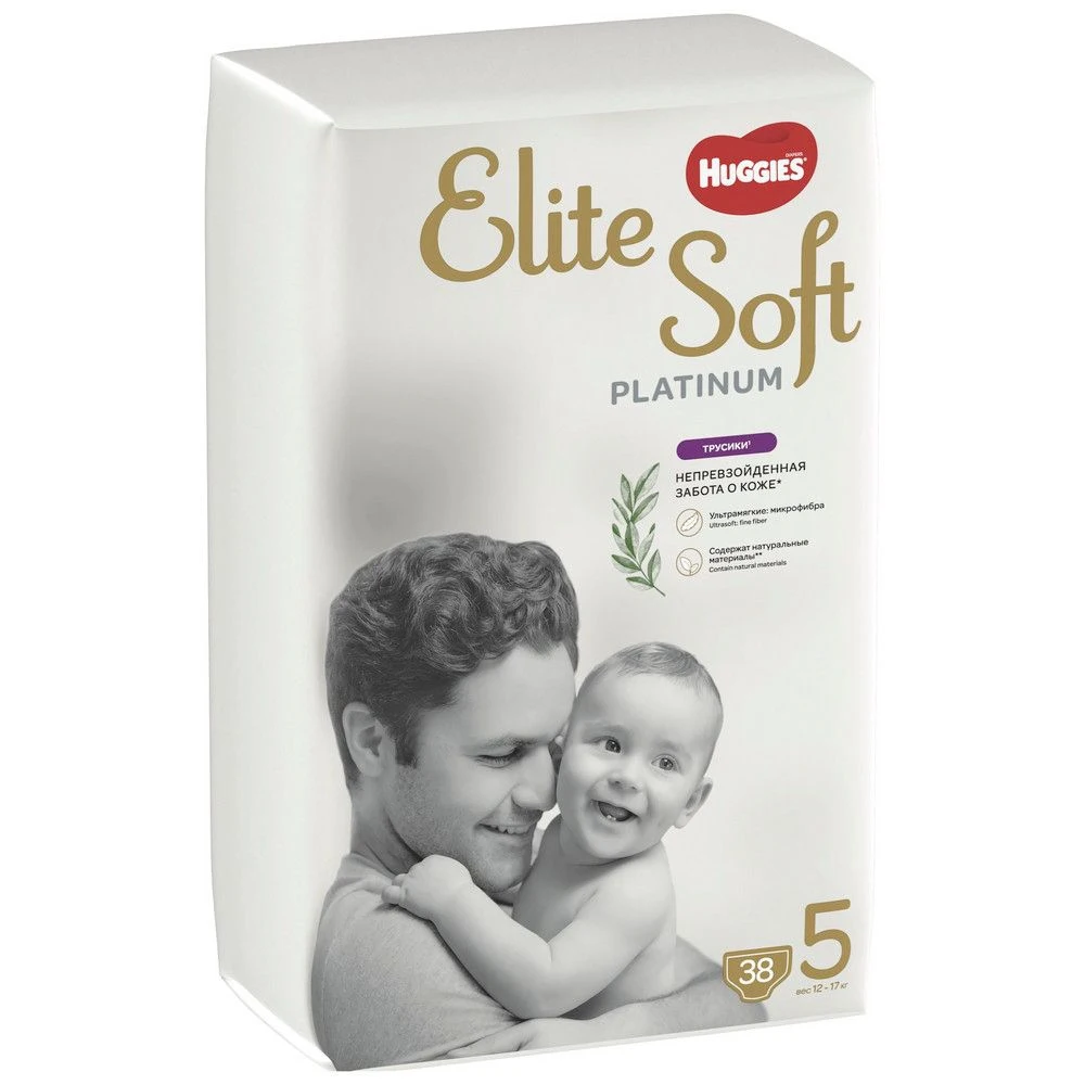 Трусики-подгузники Huggies Elite Soft Platinum 5 (12-17 кг) 38шт |