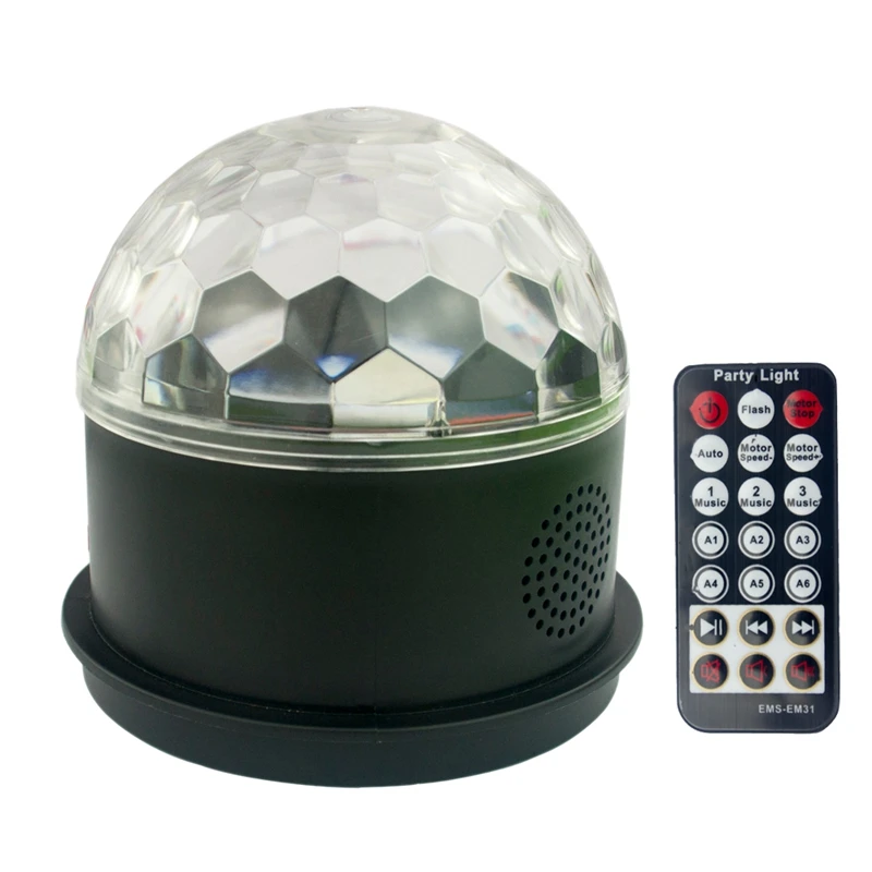 

Bluetooth + Speaker Party Light Disco Light Rgb Magic Ball Projector Strobe Effect Mini LED Light For Decoration