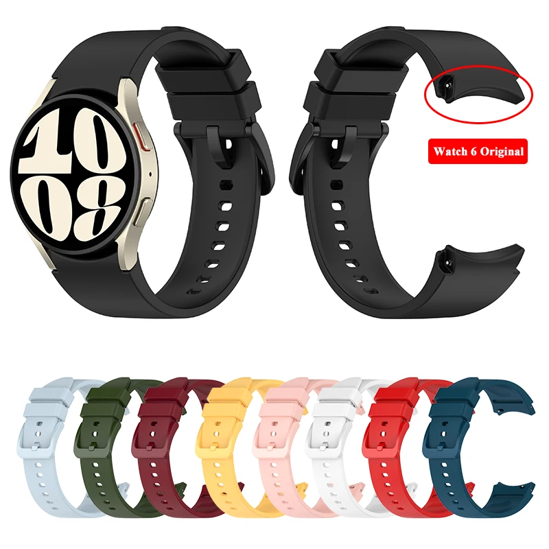 

Силиконовый ремешок No Gpas для Samsung Galaxy Watch 6 Classic 47 мм 47 мм/watch 6 40 мм 44 мм, силиконовый ремешок No Gpas, оригинальный дизайн