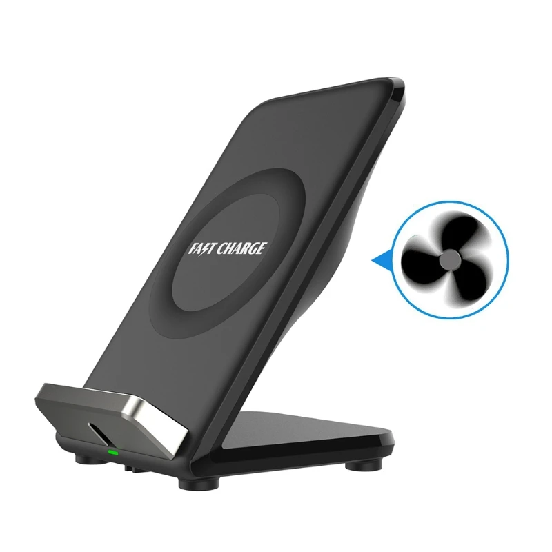 

Cooling Fan Wireless Charger Stand Convenient Wireless Fast Charging Stand Suitable for Most Mobile Phones