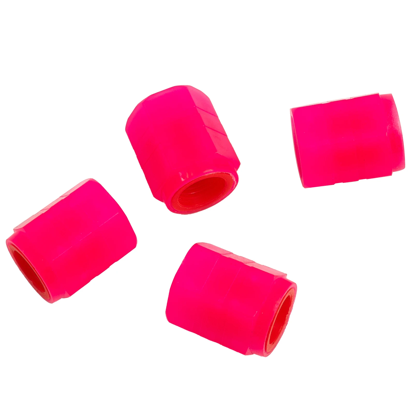 

4PCS Fluorescent Pink Car Wheel Tire Tyre Air Valve Stem Cap Cover For Cars SUVs Trucks Bicycles Tire Valve Tip Tire Waterproof