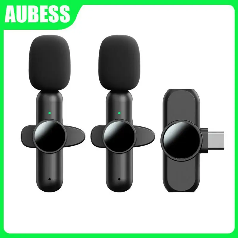 

Long Endurance Microphone One Drag Two Mini Microphone Noise Reduction Portable Microphone Collar Type Audio Adapter
