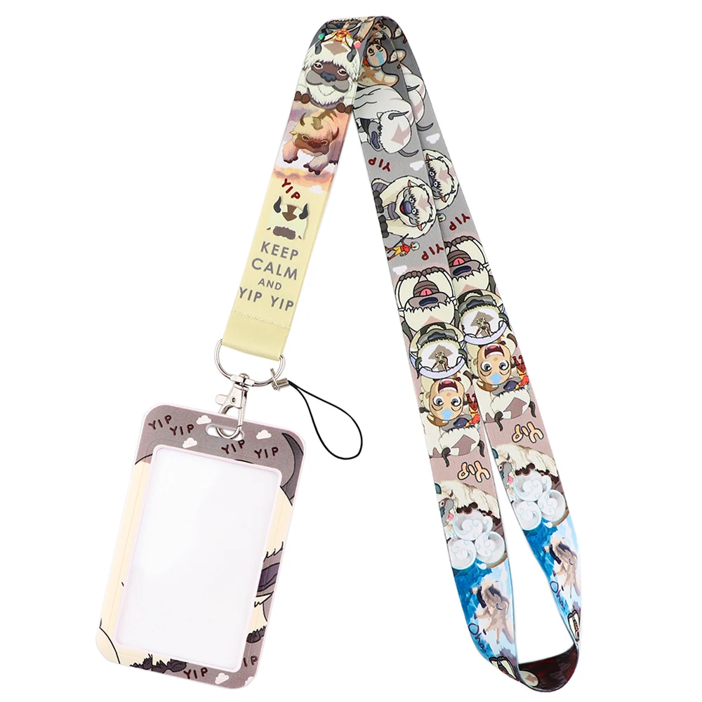 

Credential holder Cartoon Anime Cow Key lanyard Car Keychain Personalise Office ID Card Pass Mobile Phone Key Ring Badge Jewelry