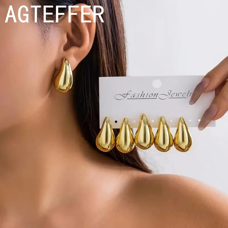 Женские серьги-гвоздики серебристые золотистые 10/14/18 мм