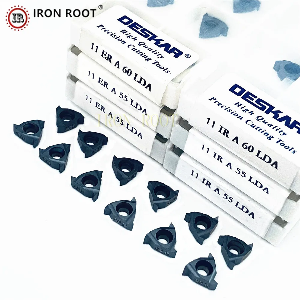 

DESKAR 11ER A60,11IR A60,11IR A55,11ER A55,LDA Indexable Carbide Insert CNC Lathe Tool Thread Turning Metal Cutting For SER SNR
