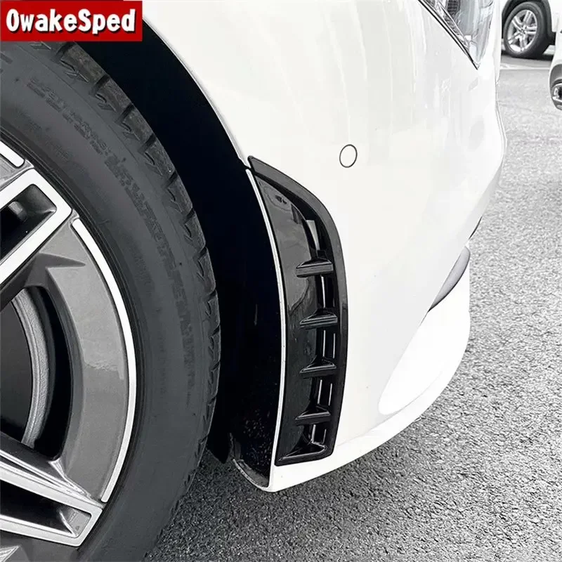 

Car Styling Front Bumper Wheel Eyebrow Decoration Air Knife Spoiler Flap For Mercedes Benz CLA C118 2020 Shark Fins Trim