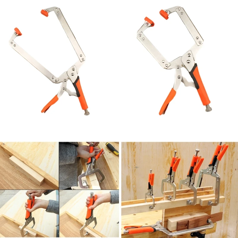 

6/9/11/14/18Inch Face Clamps Pocket Hole Clamps for Woodworking, Welding Clamps Metal Vise Grip Clamps Locking C Clamps