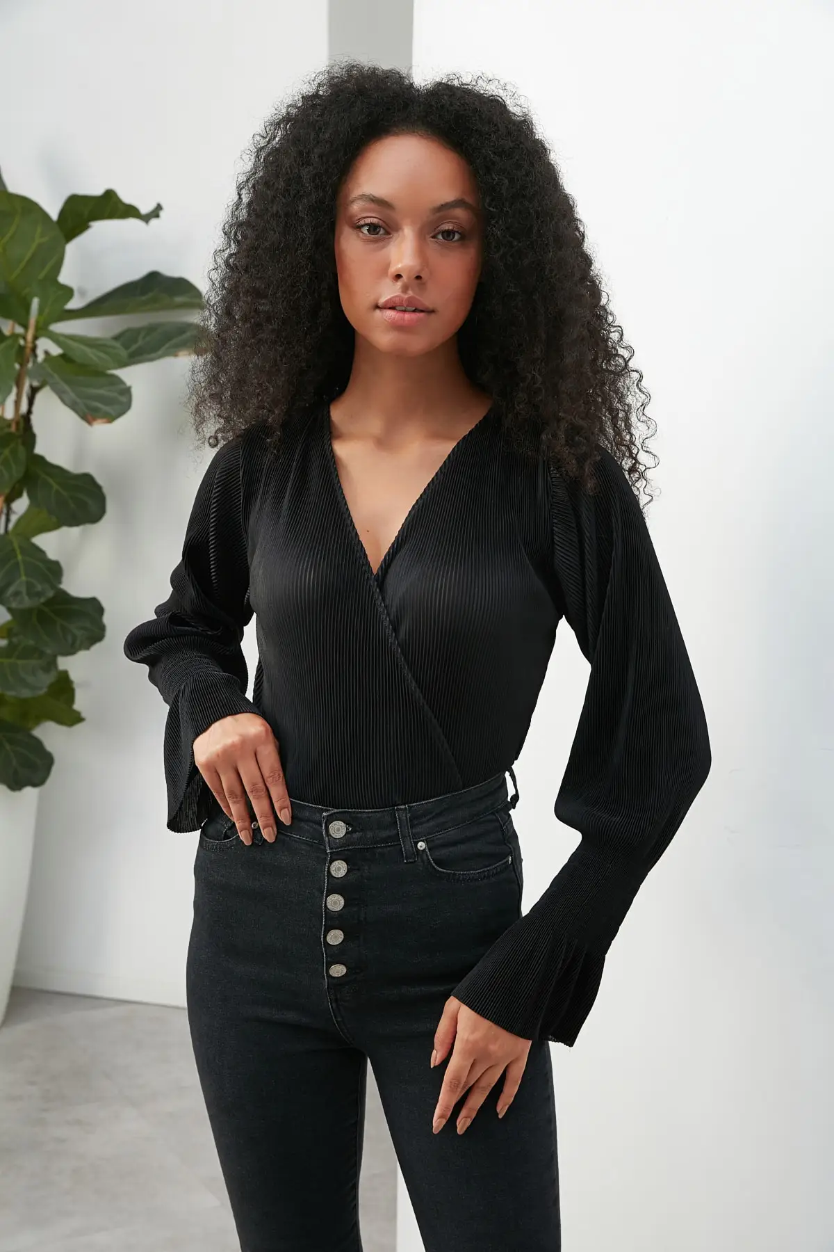 

Trendyol Double Breasted Collar Knitted Body TWOAW22BD0181