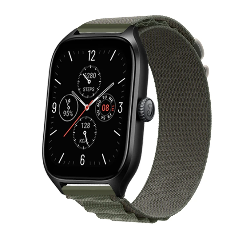 22MM Nylon Alpine Loop Bracelet For Amazfit GTR 4 3 2E 47mm Smart Watch Band Replace Strap For Amazfit Pace Stratos 2 2S Correa