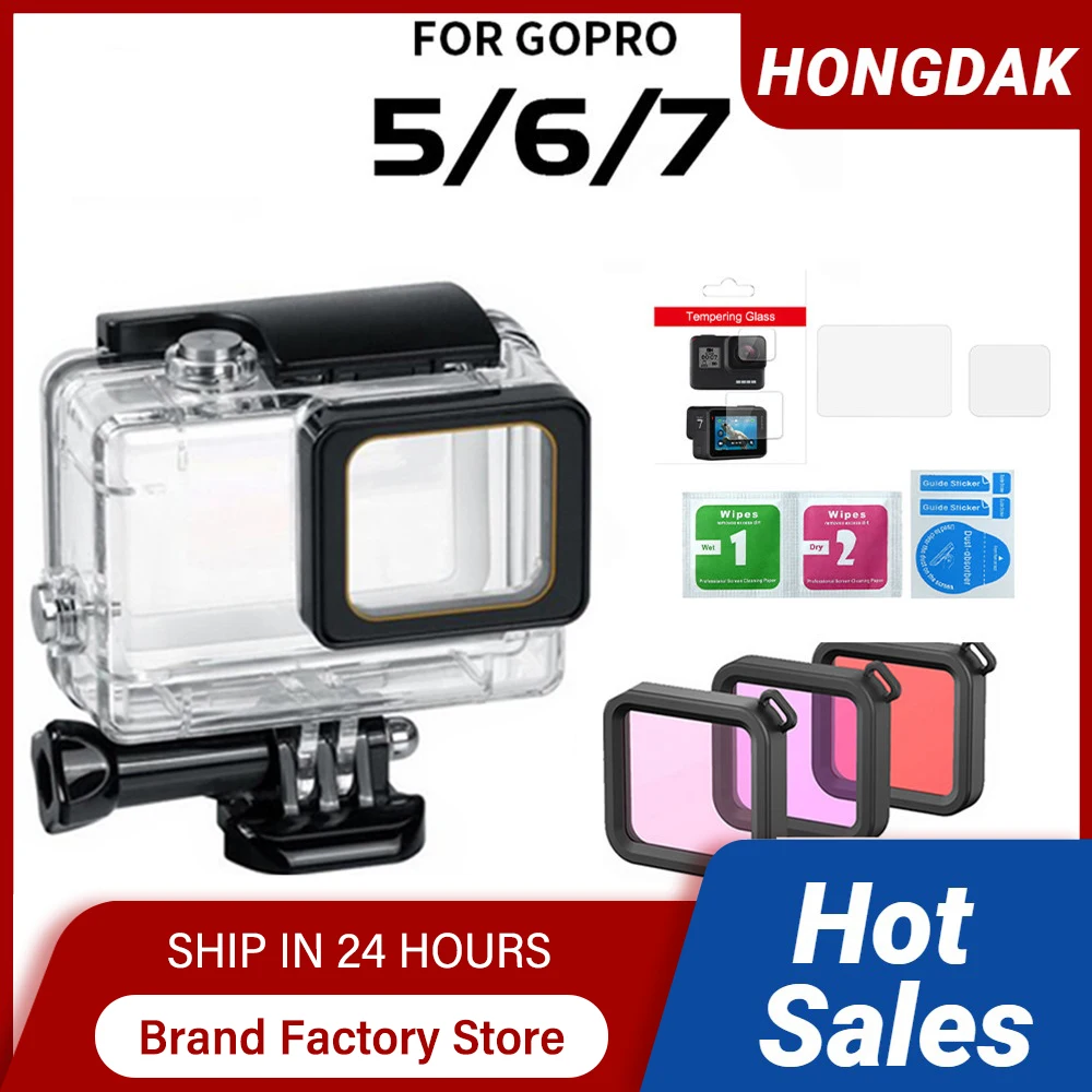 For Go Pro Gopro 7 6 5 Hero Black Protective Cover Mount Wit