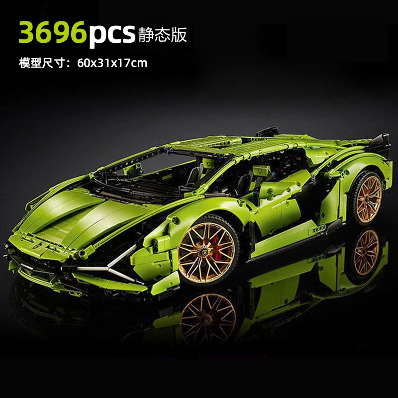 

Compatible with LEGO Car 3696pcs Technical Lambo Sian Building Blocks 42115 MOC Brick Model Project for Adults Toy for Boys Gift