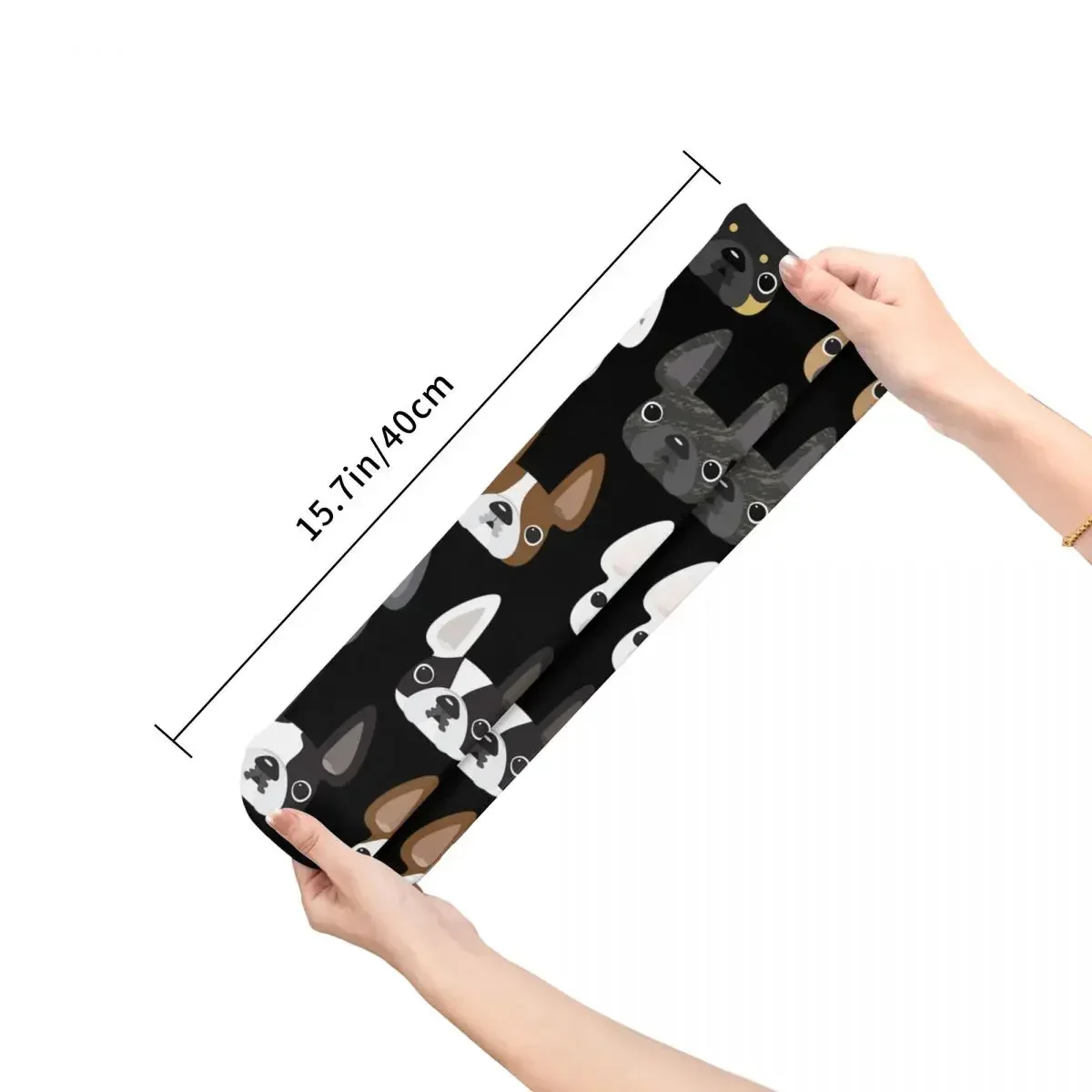 Модные носки для мужчин и женщин новинка графика в виде французского бульдога