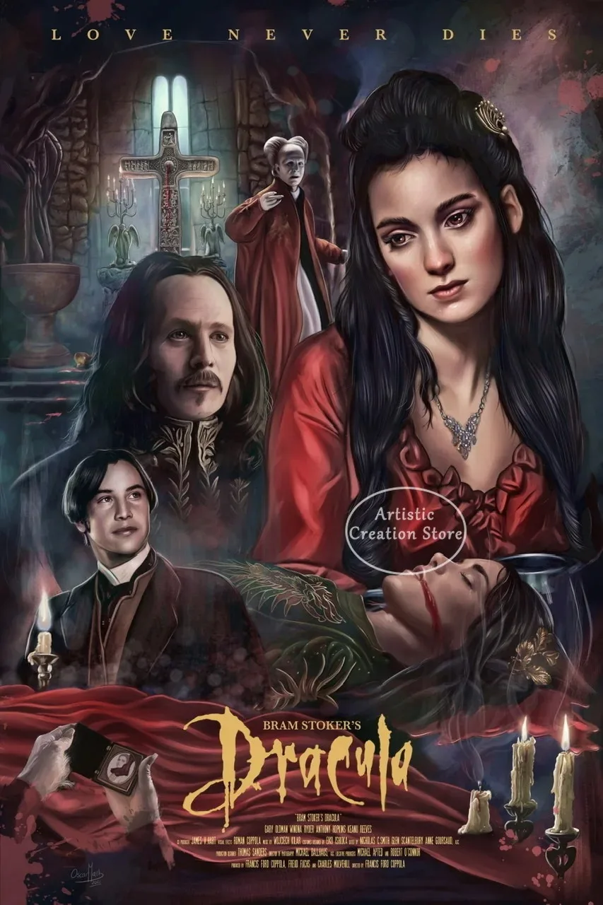 

Дракула 1992 Постер Фильма Классическая Любовь Фэнтезийный Фильм Печать На Холсте Без Рамы Настенный Художественный Декор Для...