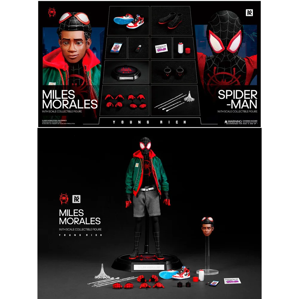 

stock original YOUNGRICH TOYS SP002 Miles Morales Spider Man Into the Spider Verse 1/6 character model art collection toy gift