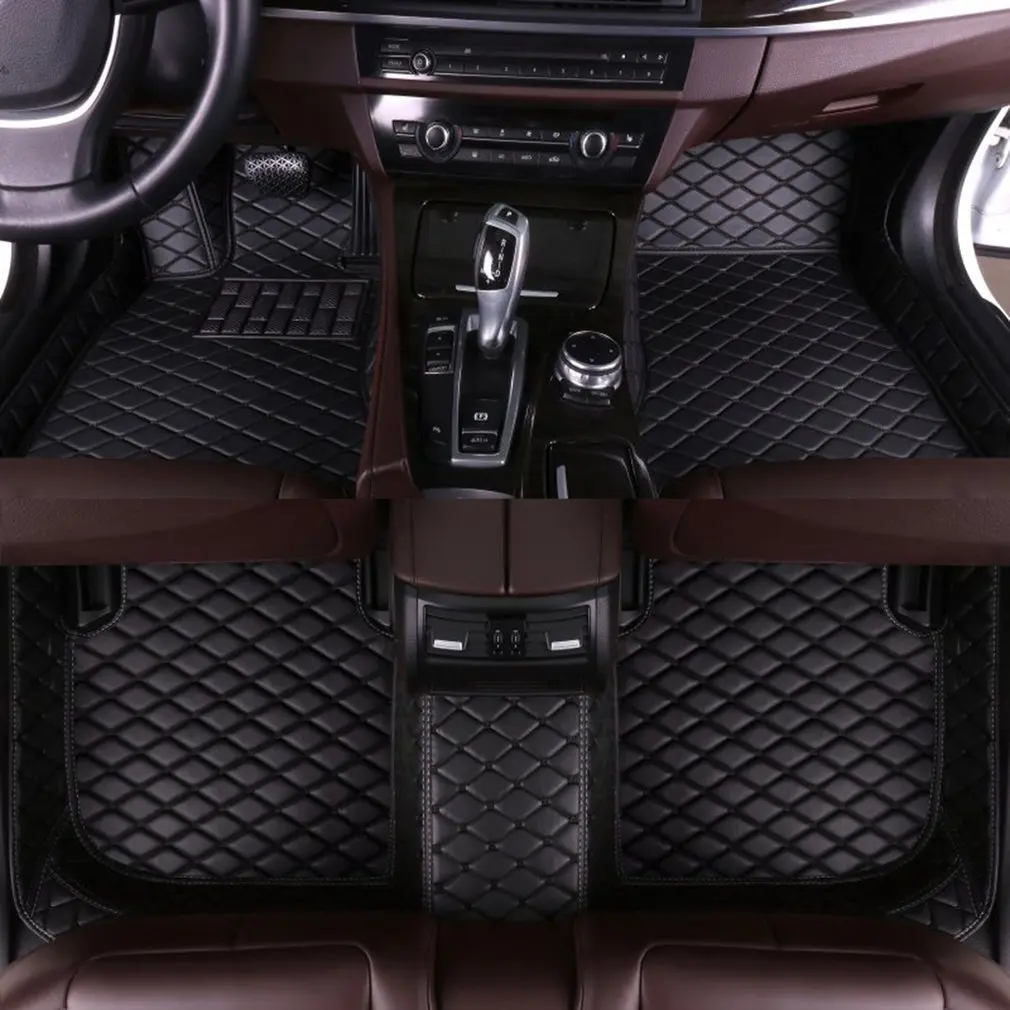 

Leather Car Floor Mats Universal Leather Auto Car Carpets Auto Interior Leather Accessories Car Floor Mats