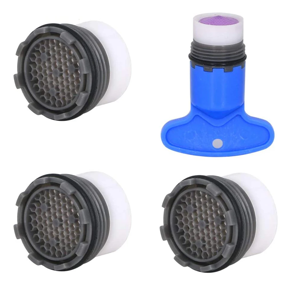 

1.2GPM Faucet Replacement Part Insert Filter Restrictor Aerator 16.5Mm 4 Pack(Blue+Black)