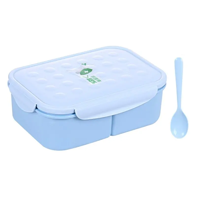 

Microwavable for Students Office Workers Rectangle Grid Leakproof for Kids Food Containers Lunch Box Bento Box BLUE 1800ML