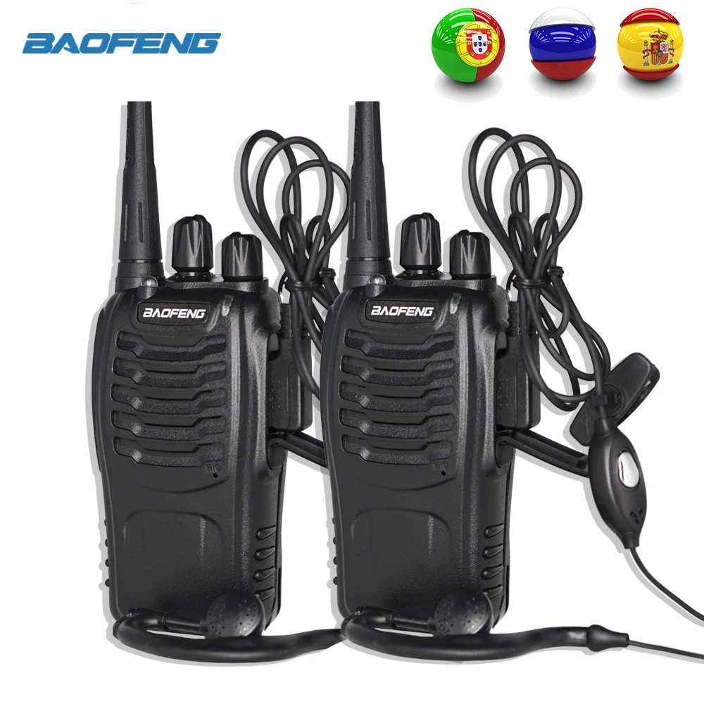 2PCS Baofeng BF-888S Walkie Talkie888S 6km Portable CB Ham Radio Handheld Two Way Radio HF Transceiver Wireless Intercom BF888S