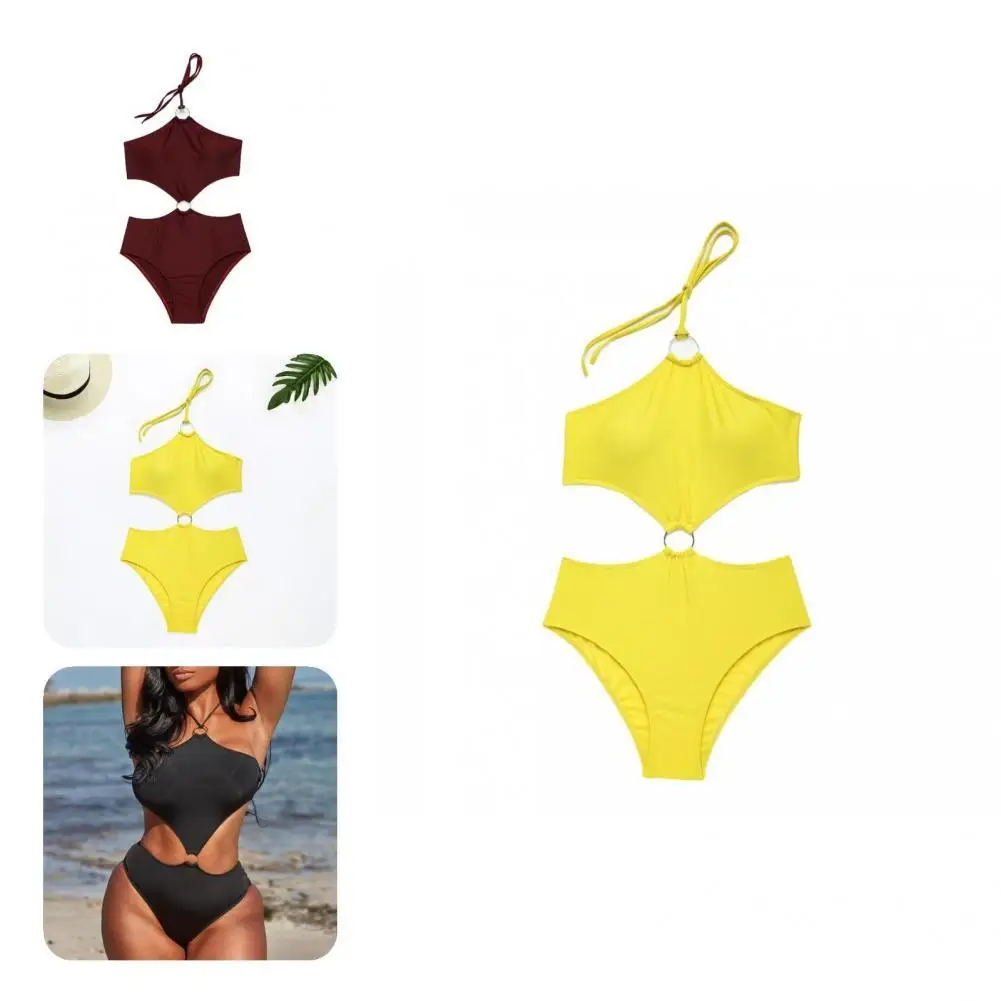 

Fashion Swimsuit High Cut Anti-fading Swim Bodysuit Wide Application Sexy Bikini