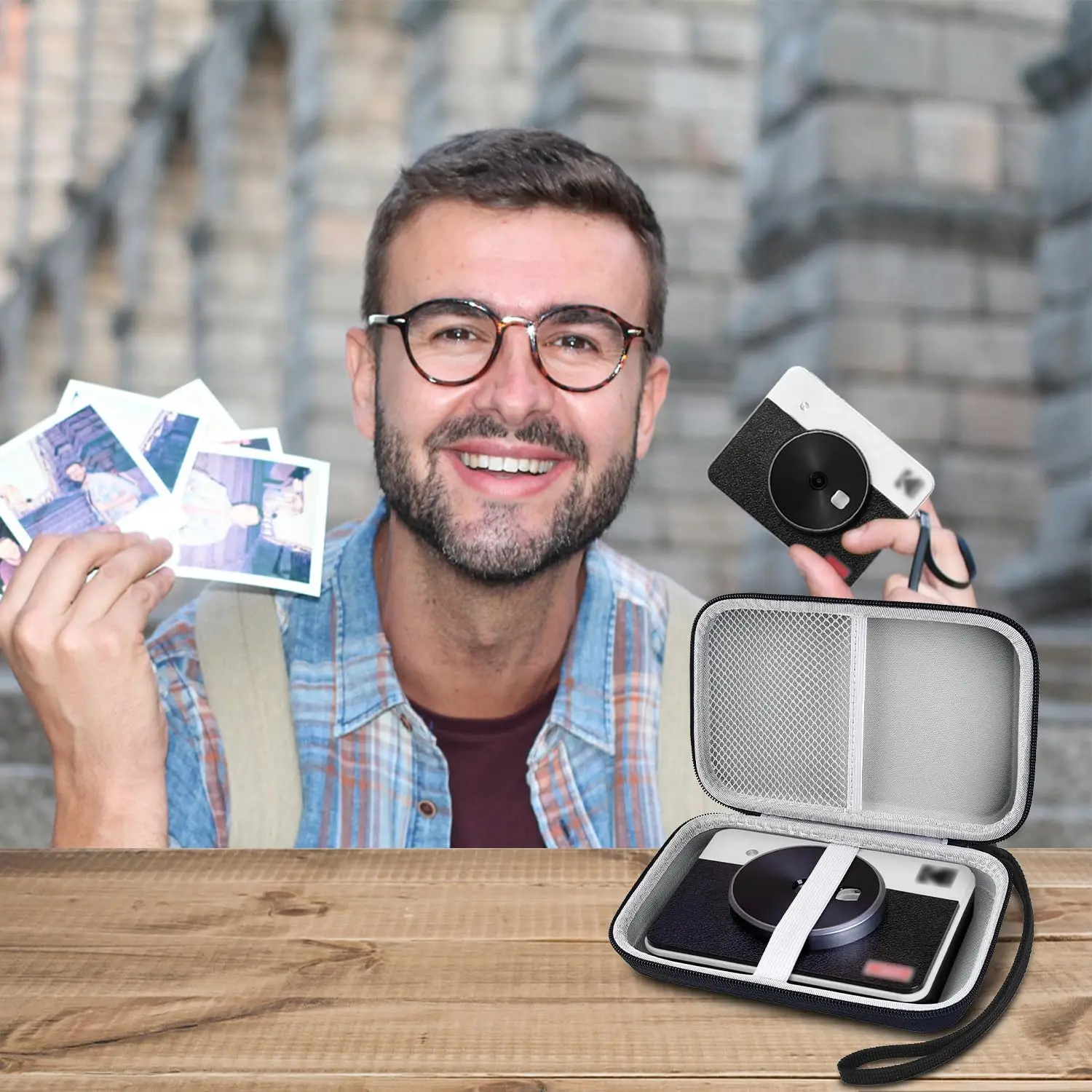 Чехол совместим с KODAK Mini Shot 3 Retro/для Kodak All-New 3/для Retro Square Instant Camera