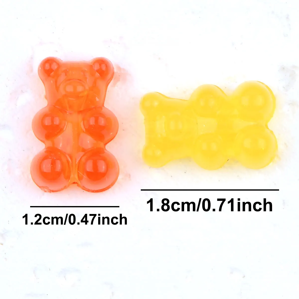 30 шт. 1 2x1 8 см разные цвета полупрозрачные мультяшные милые акриловые бусины с