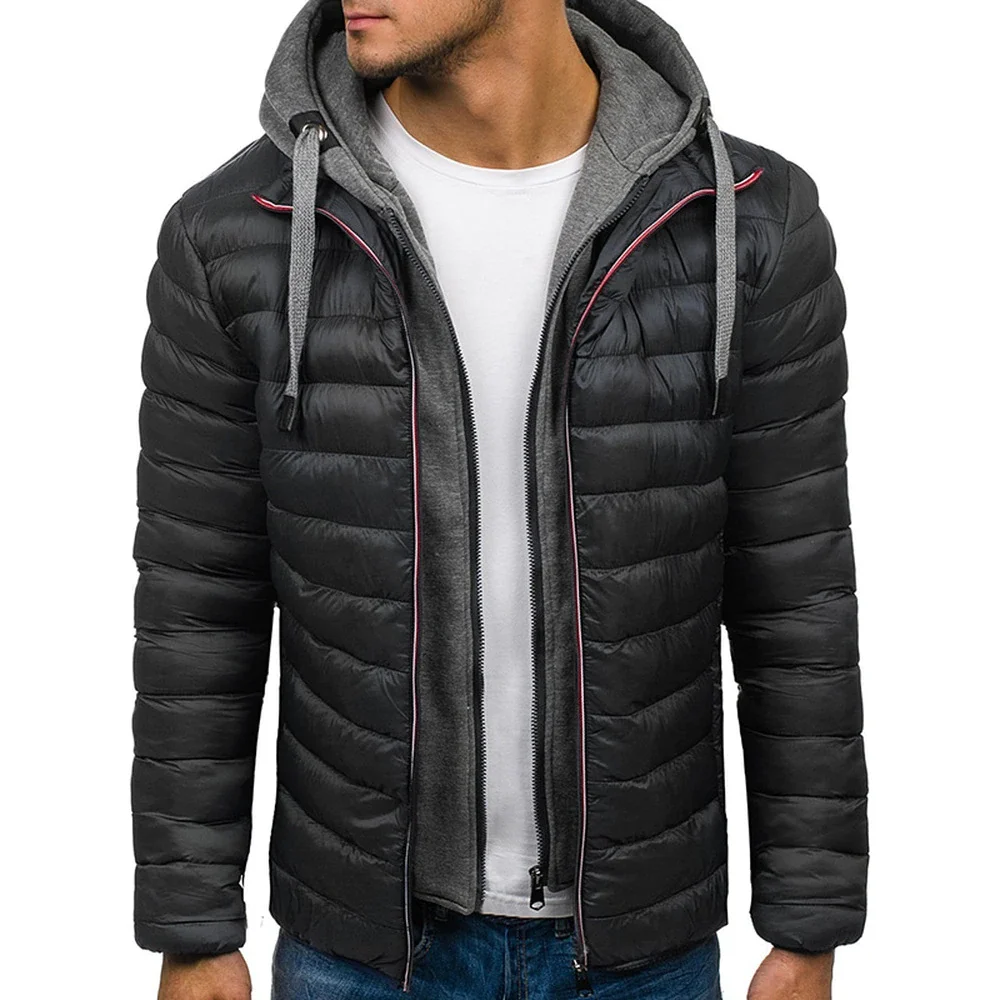 

Winter Men Jacket 2022 Casual Hooded Mens Jackets and Coats Thick Parka Men Brand Outerwear Plus Size 3XL Zipper Male Streetwear