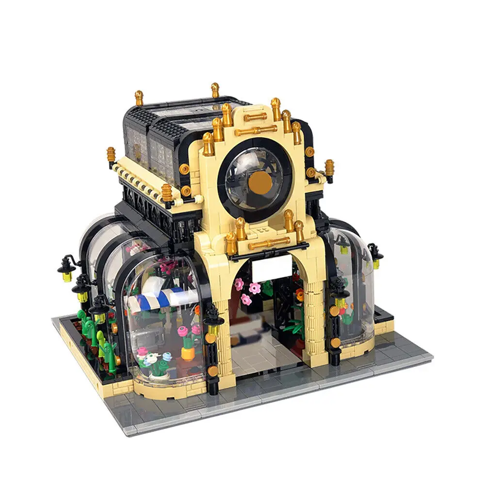 Модульный ботанический сад с цветочным магазином И кофейным углом 2403 шт. MOC Build