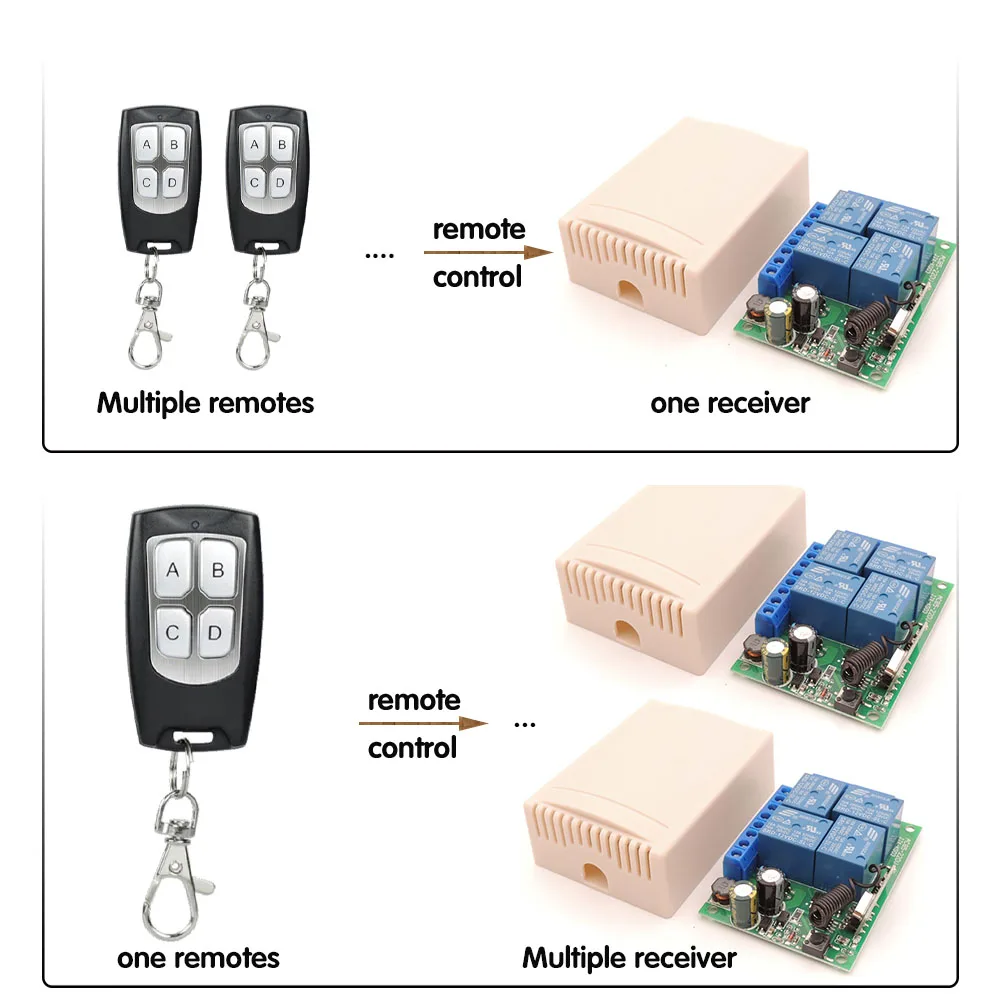 Универсальный приемник пульта дистанционного управления 433 МГц 110 В переменного