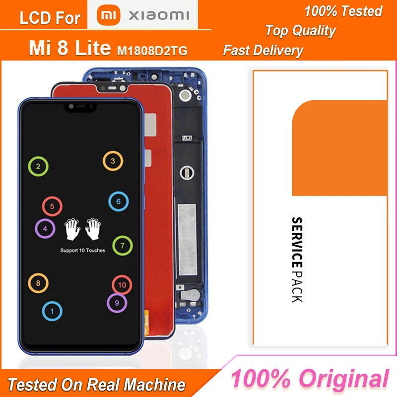 

6.26" Original LCD For Xiaomi Mi 8 Lite LCD Touch Screen Digitizer Assembly Replaceable screen For Mi 8X M1808D2TG LCD Screen